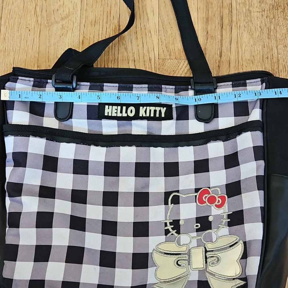 Hello Kitty Black and White Gingham Tote